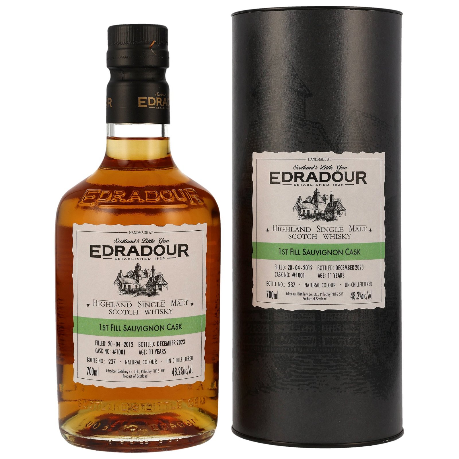 Edradour 2012/2023 - 11 Jahre 1st Fill Sauvignon Cask No. 1001