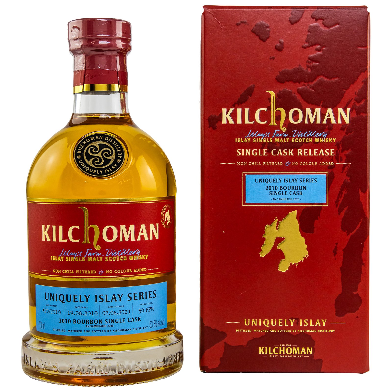 Kilchoman 2010/2023 Bourbon Single Cask No. 420/2010 Uniquely Islay Series #9/10