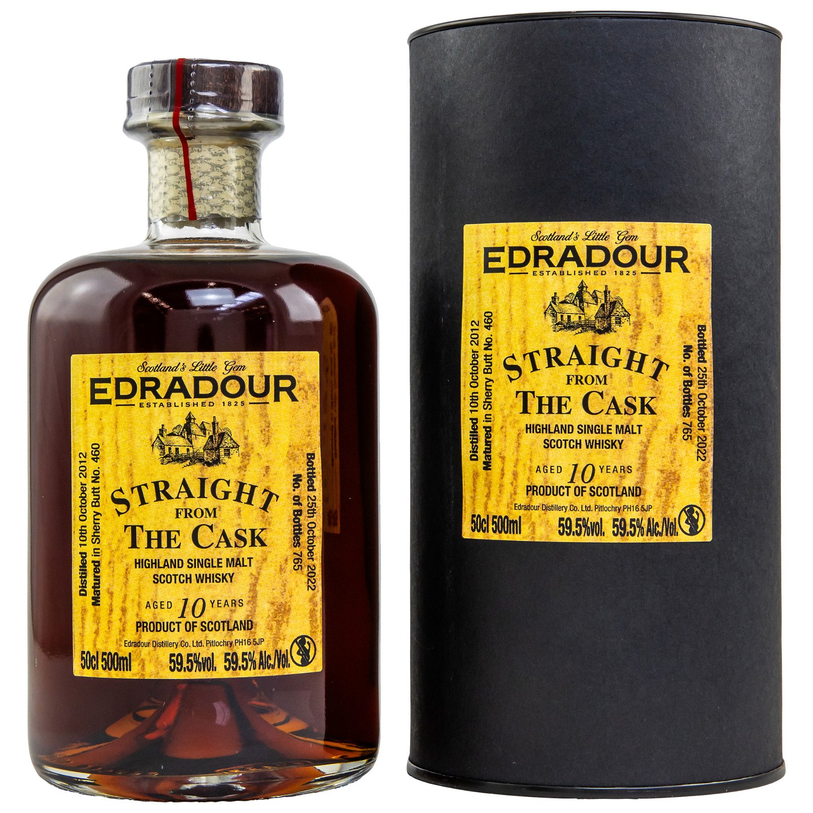 Edradour 2012/2022 - 10 Jahre Sherry Butt No. 460 Straight from the Cask