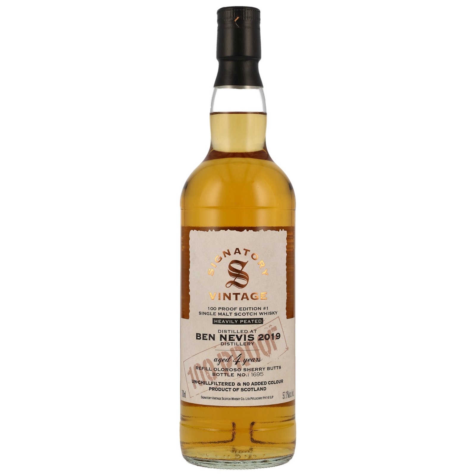 Ben Nevis 2019/2023 - 4 Jahre Refill Oloroso Sherry Butts 100 Proof Edition #1 (Signatory)