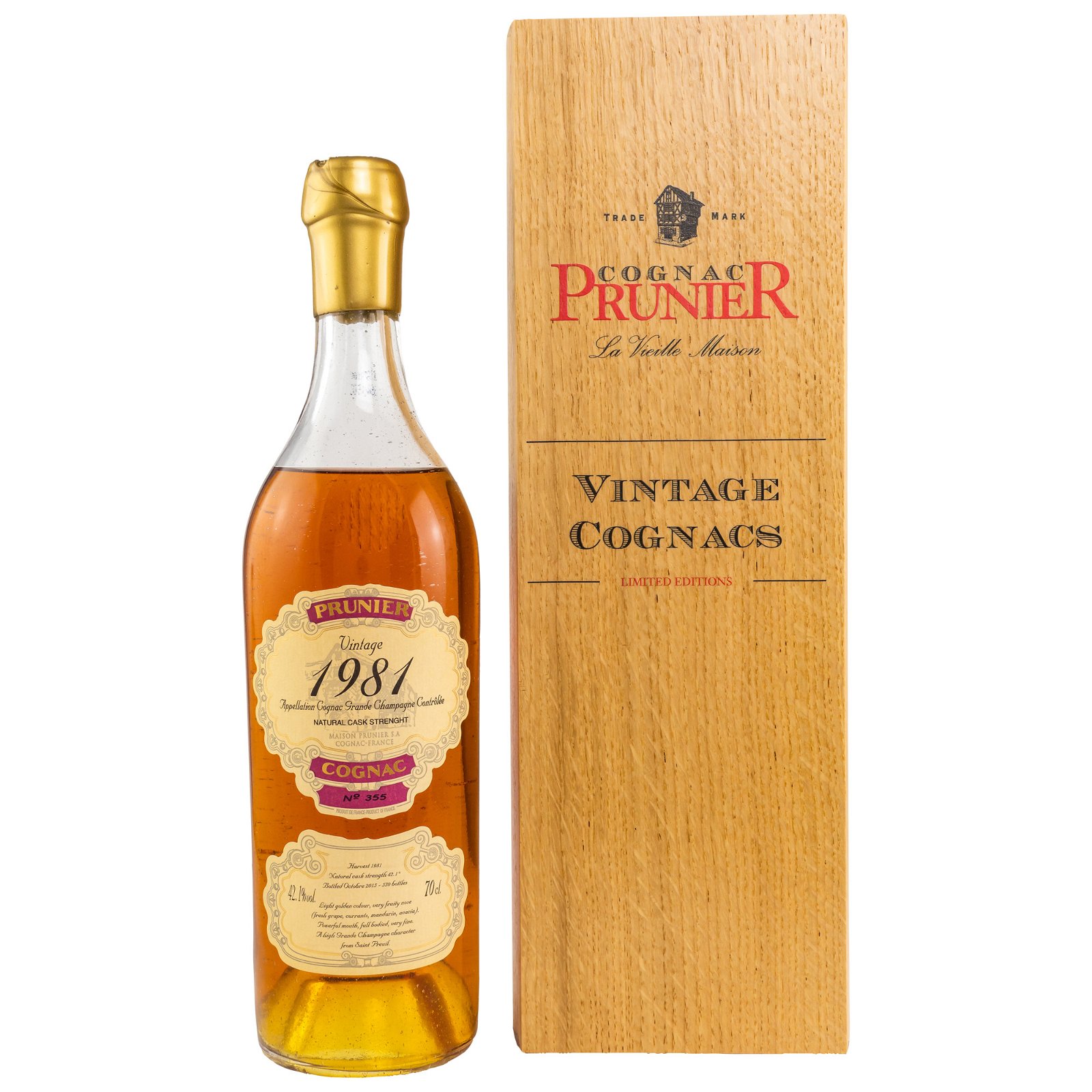 Prunier 1981/2015 Grande Champagne Cognac (Vintage Cognacs)