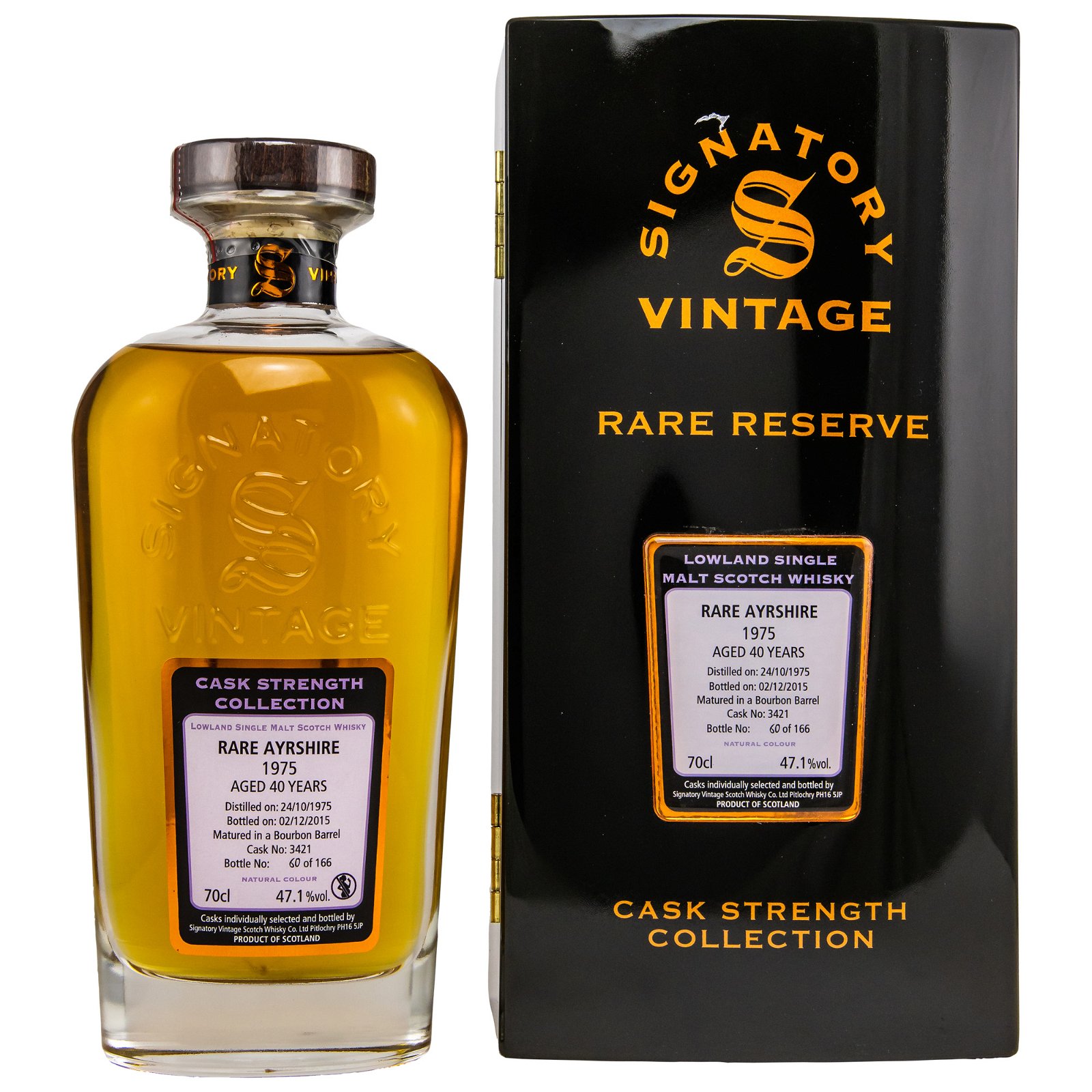 Rare Ayrshire (Ladyburn) 1975/2015 - 40 Jahre Bourbon Barrel No. 3421 Rare Reserve (Signatory)