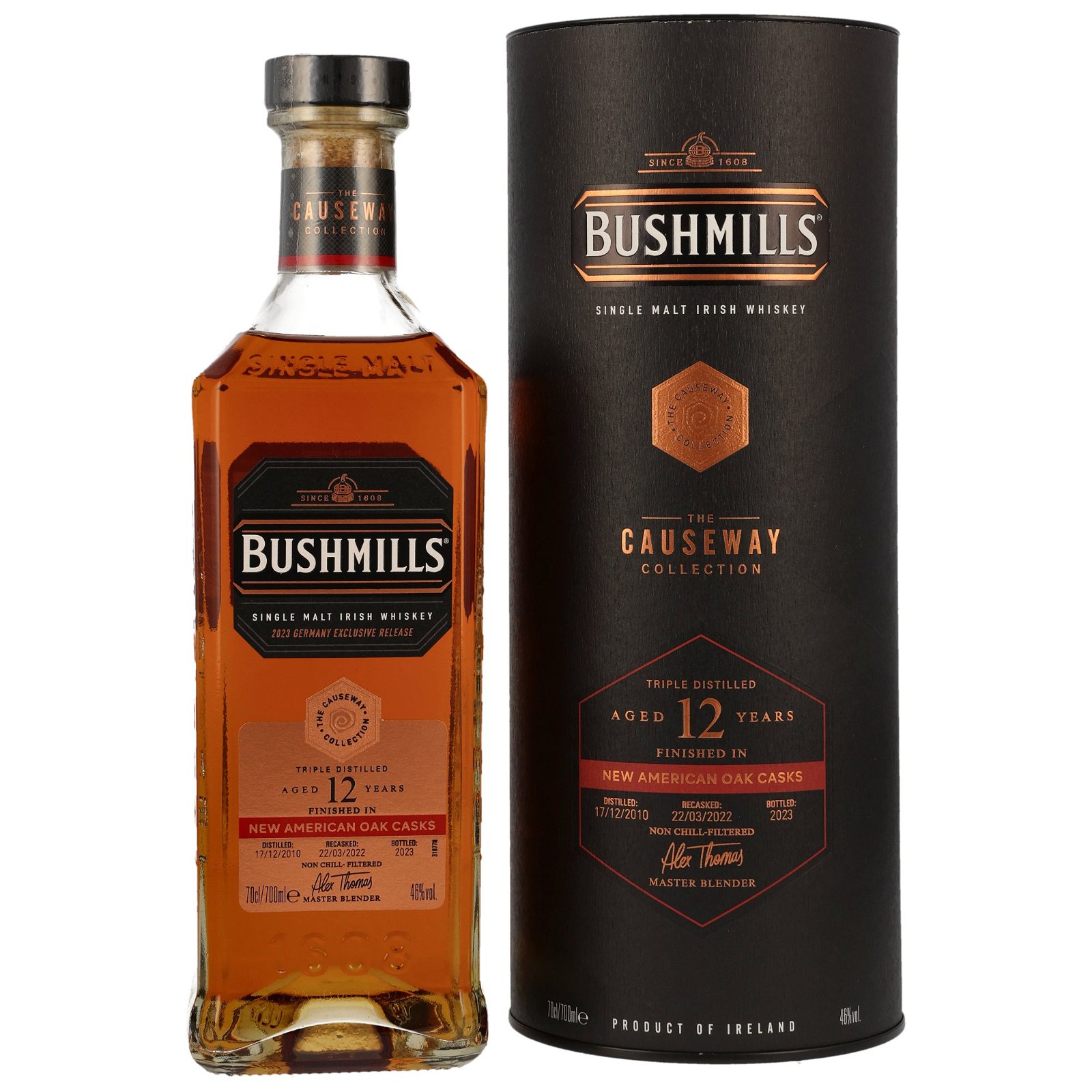 Bushmills 2010/2023 - 12 Jahre New American Oak Cask Finish The Causeway Collection