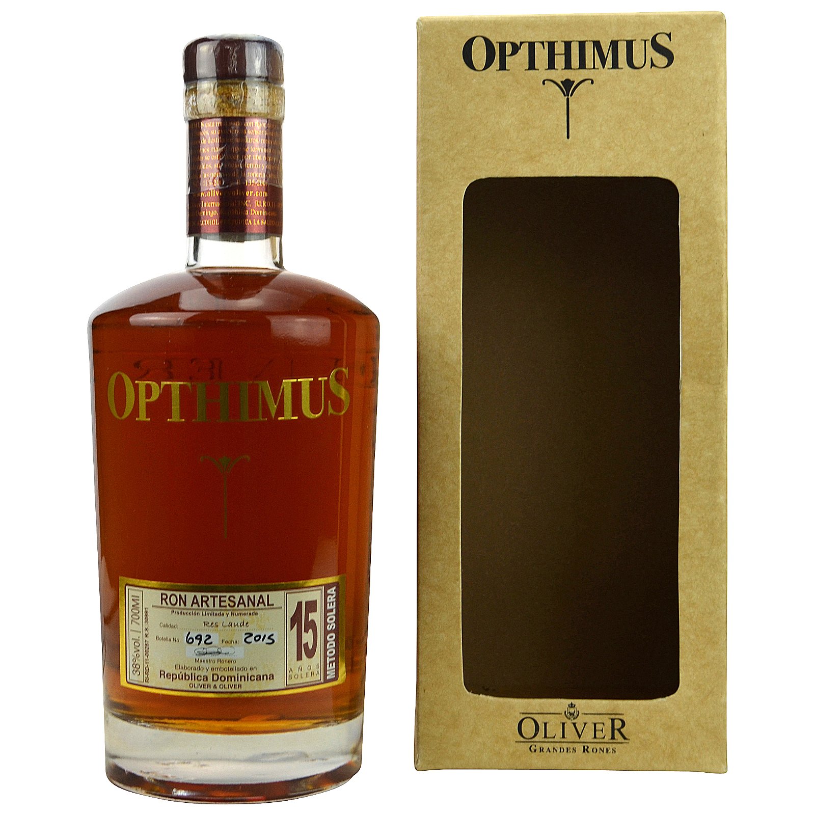 Opthimus 15 Jahre Ron Artensal (Rum) (Dominikanische Republik)