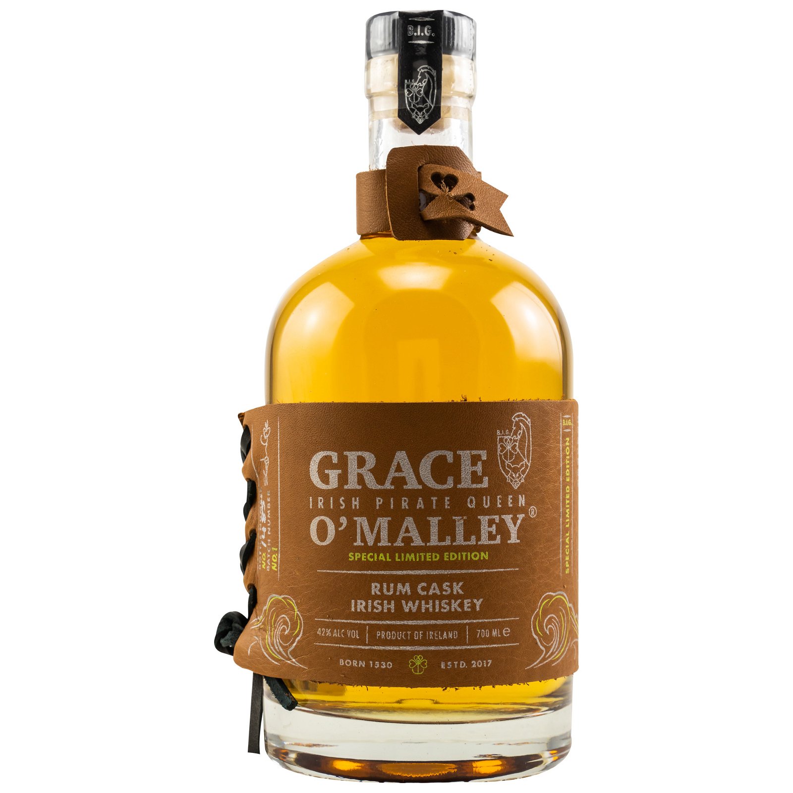 Grace O'Malley Blended Irish Whiskey Rum Cask Finish Special Limited Edition
