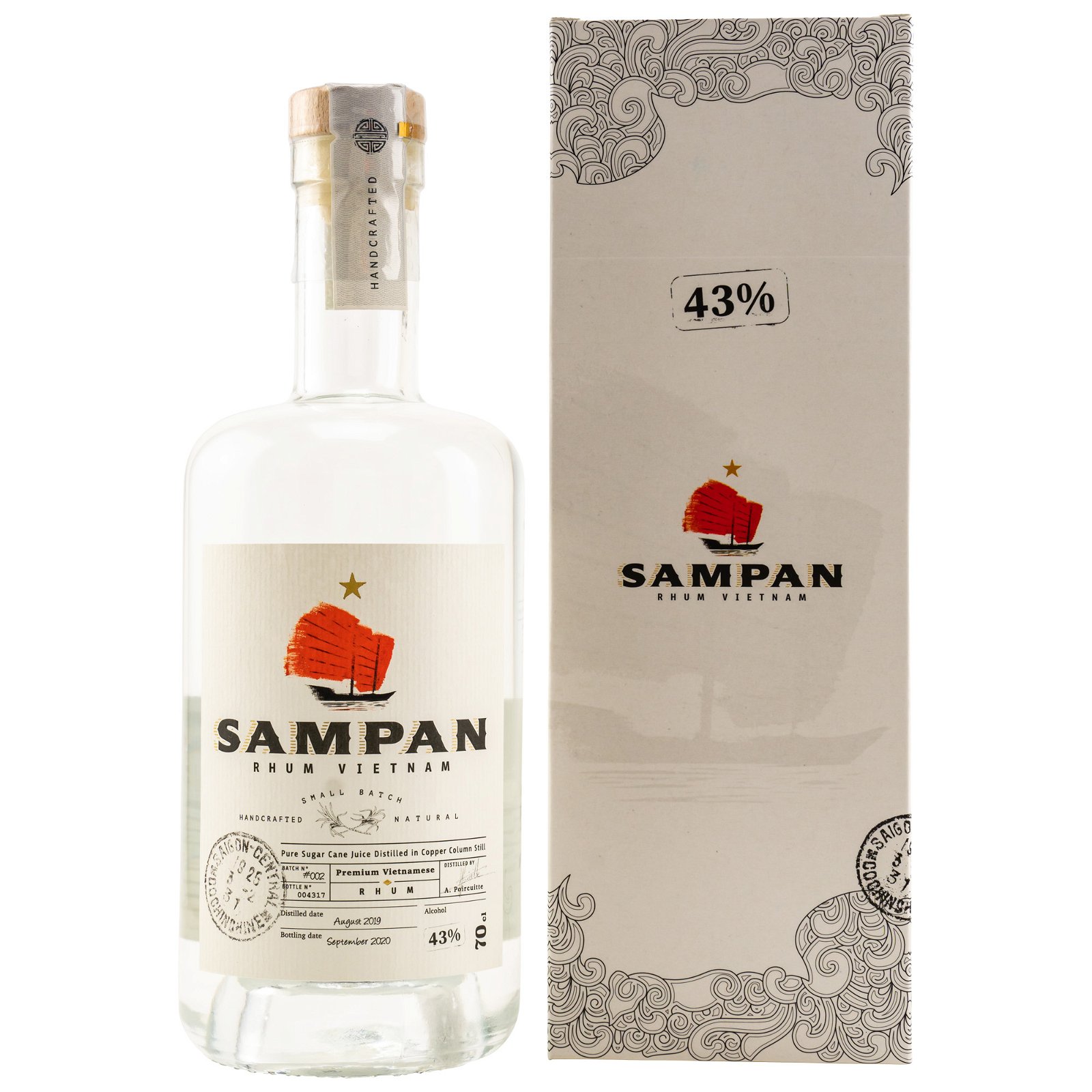 SAMPAN Classic White Rhum 43%