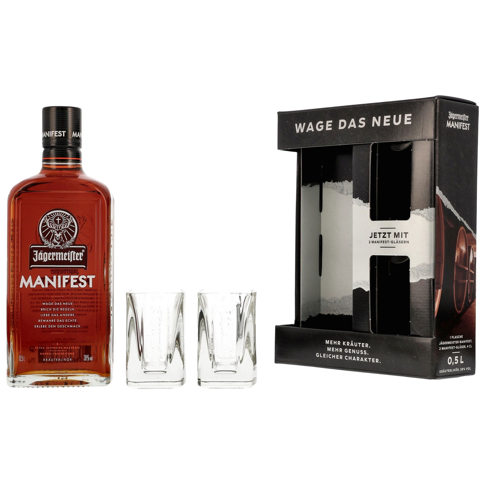 Jägermeister Manifest coffret avec 2 Verres