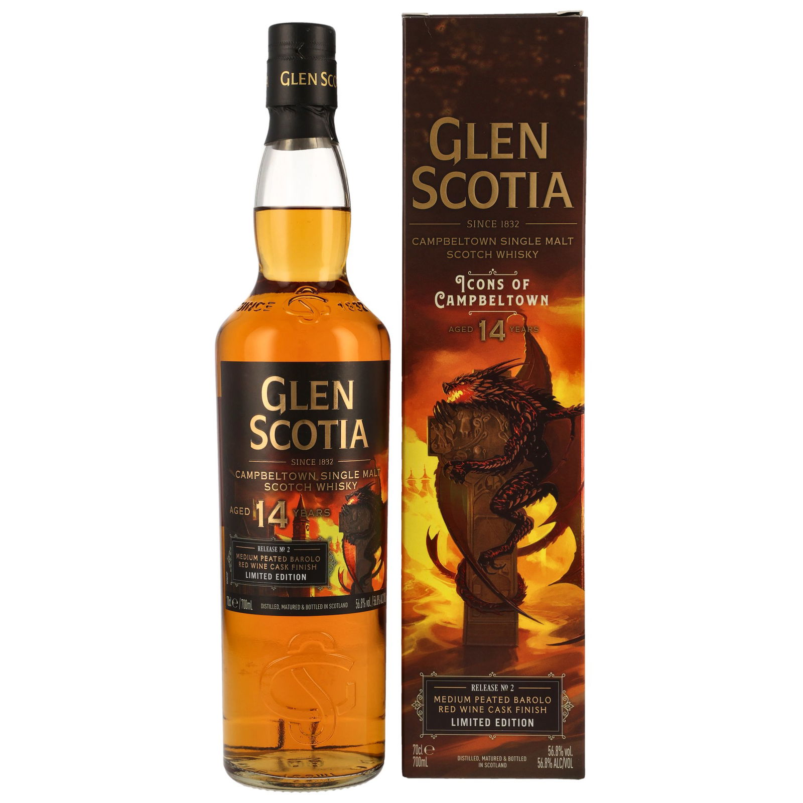 Glen Scotia 14 ans The Dragon Release No. 2 Barolo Red Wine Cask Finish Icons of Campbeltown