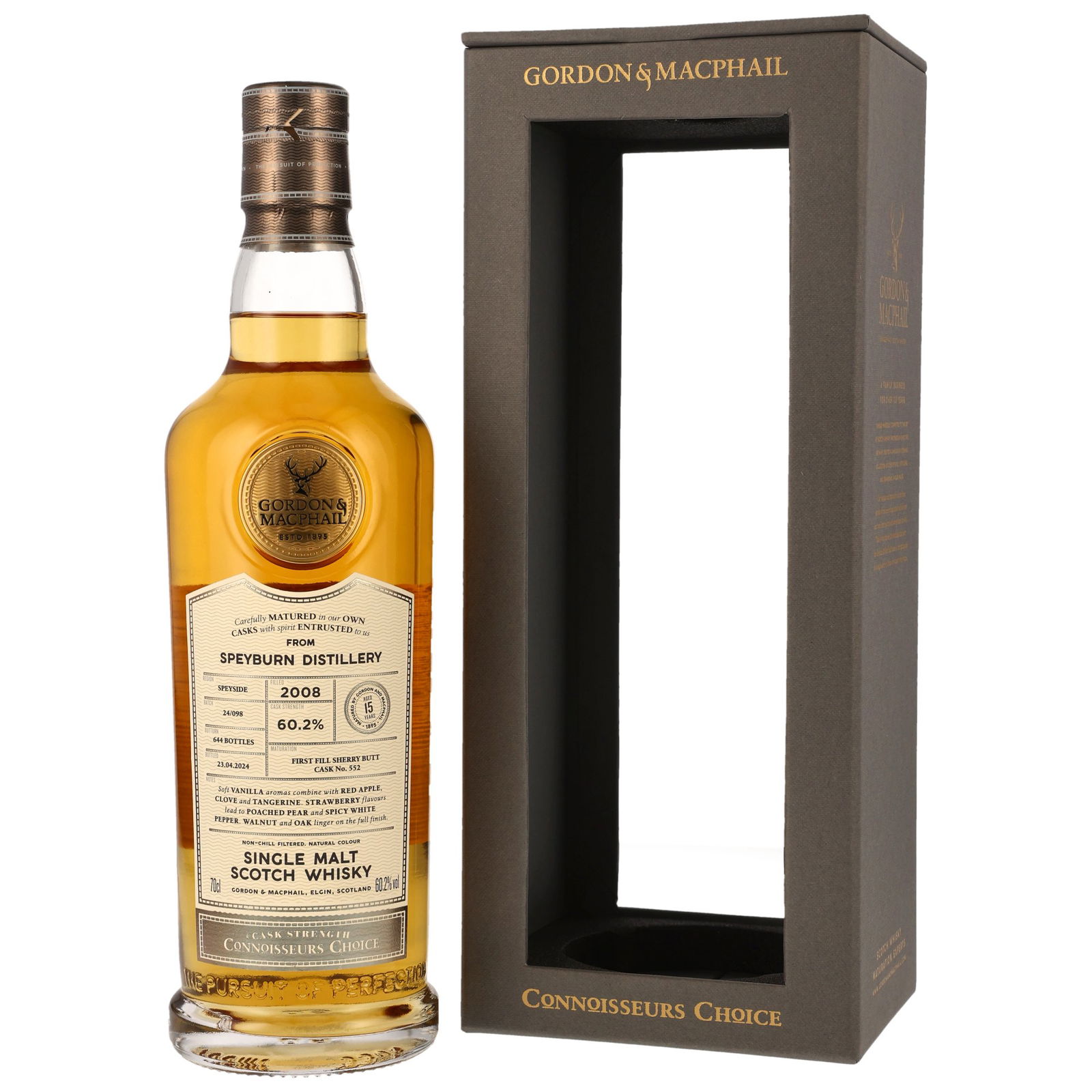 Speyburn 2008/2024 - 15 Jahre Single First Fill Sherry Butt No. 552 Connoisseurs Choice (Gordon & MacPhail)