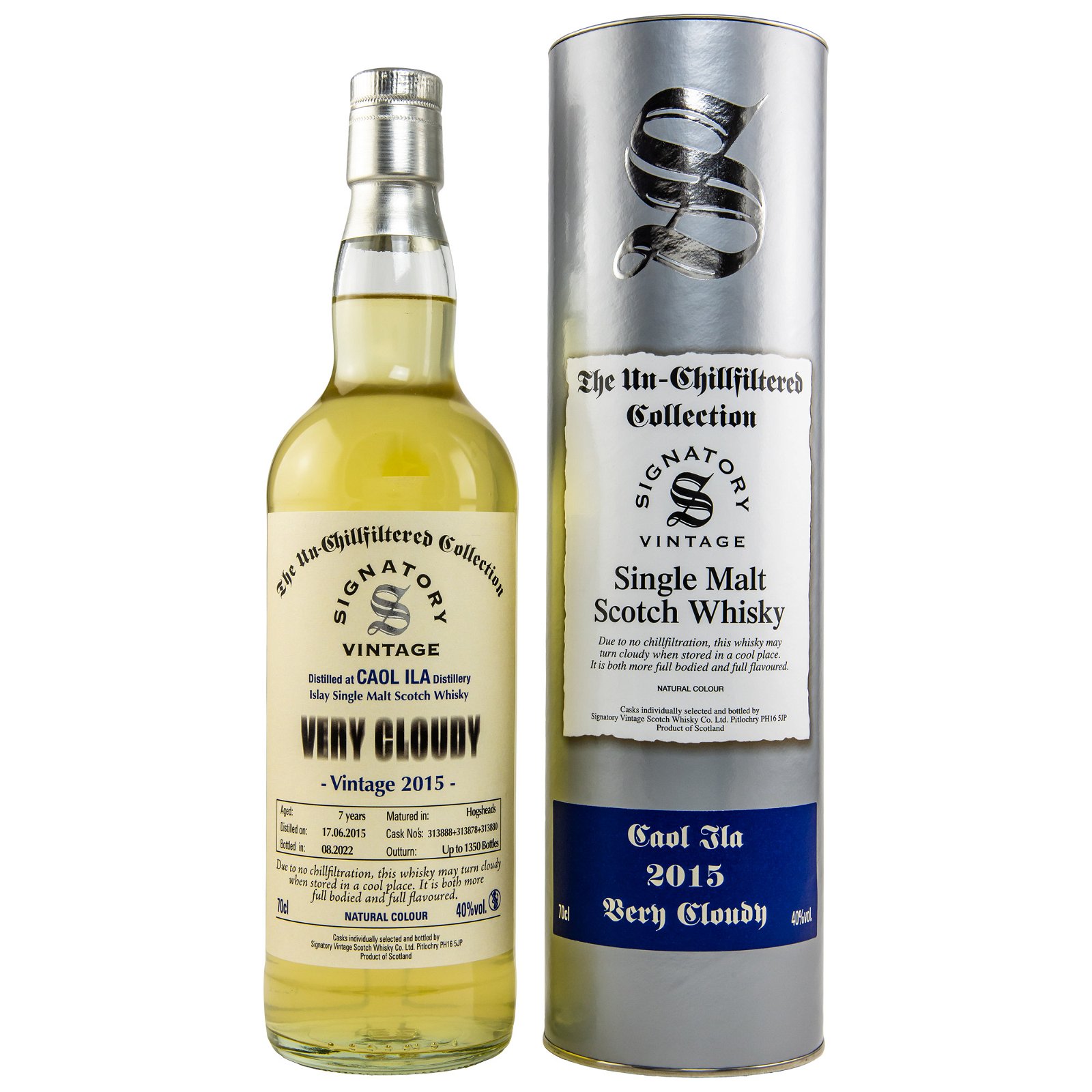 Caol Ila Very Cloudy 2015/2022 - 7 Jahre Hogsheads Very Cloudy The Un-Chillfiltered Collection (Signatory) 