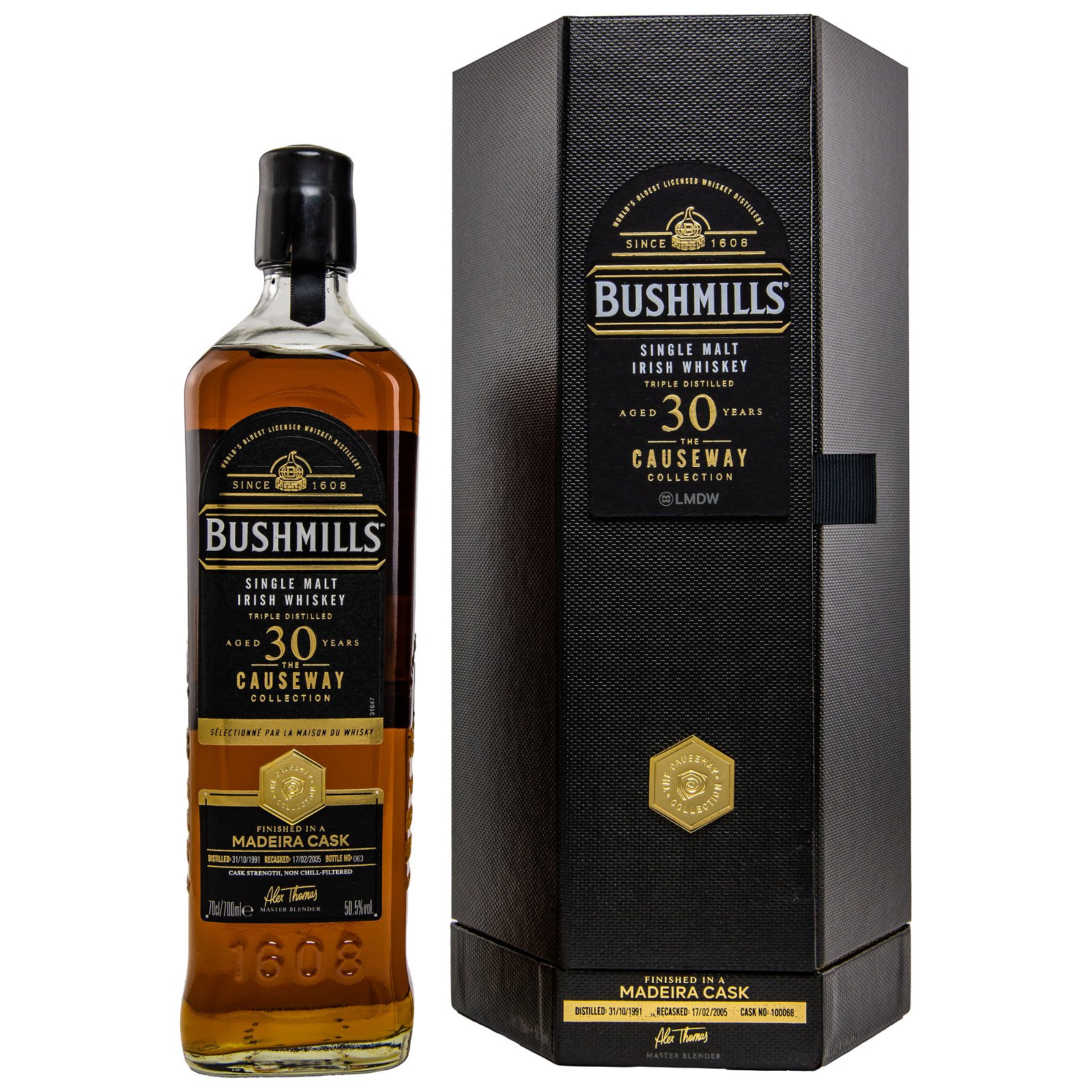 Bushmills 1991 - 30 Jahre Madeira Cask Finish No. 100068 The Causeway Collection