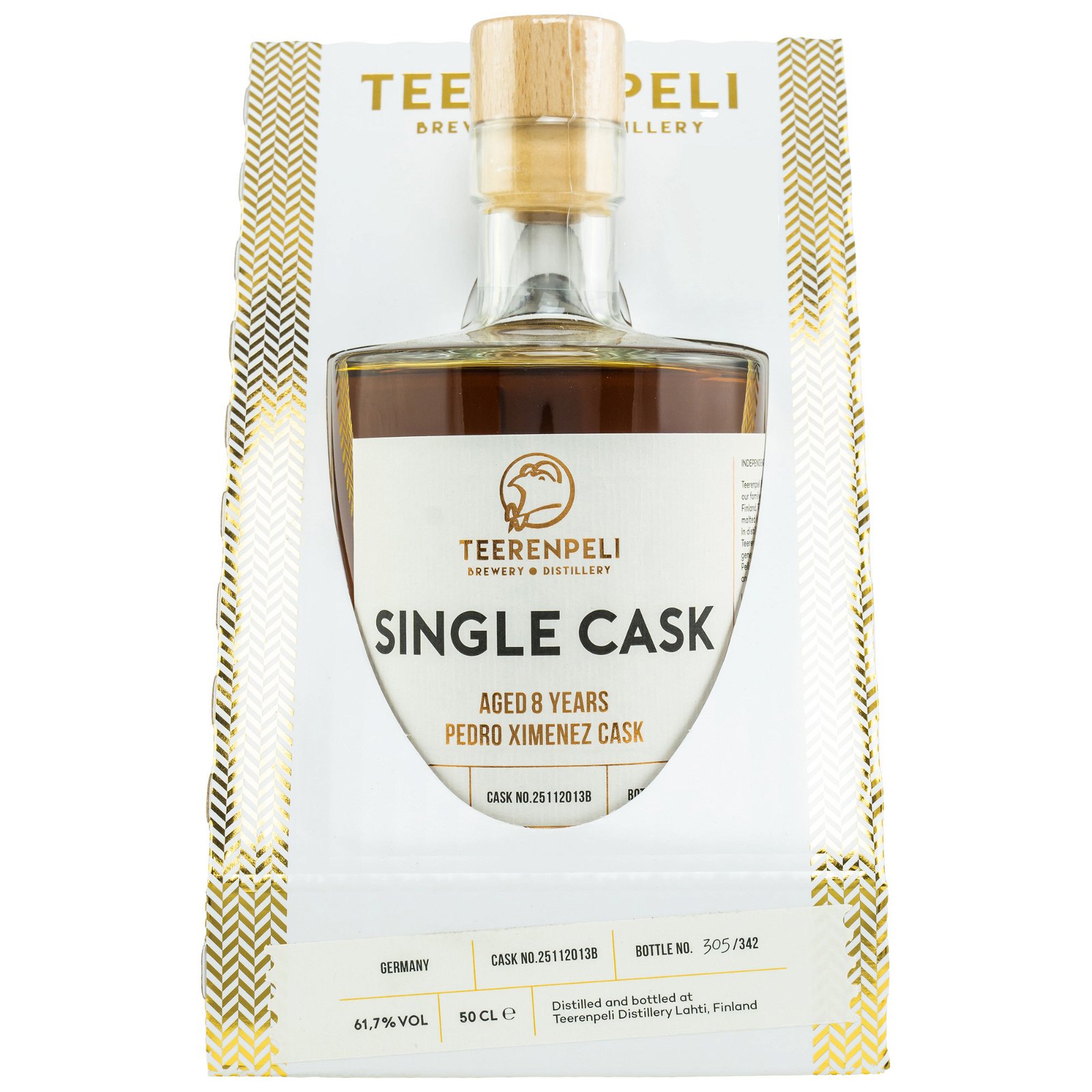 Teerenpeli 8 Jahre Single PX Sherry Cask No. 25112013B Distillers Choice 