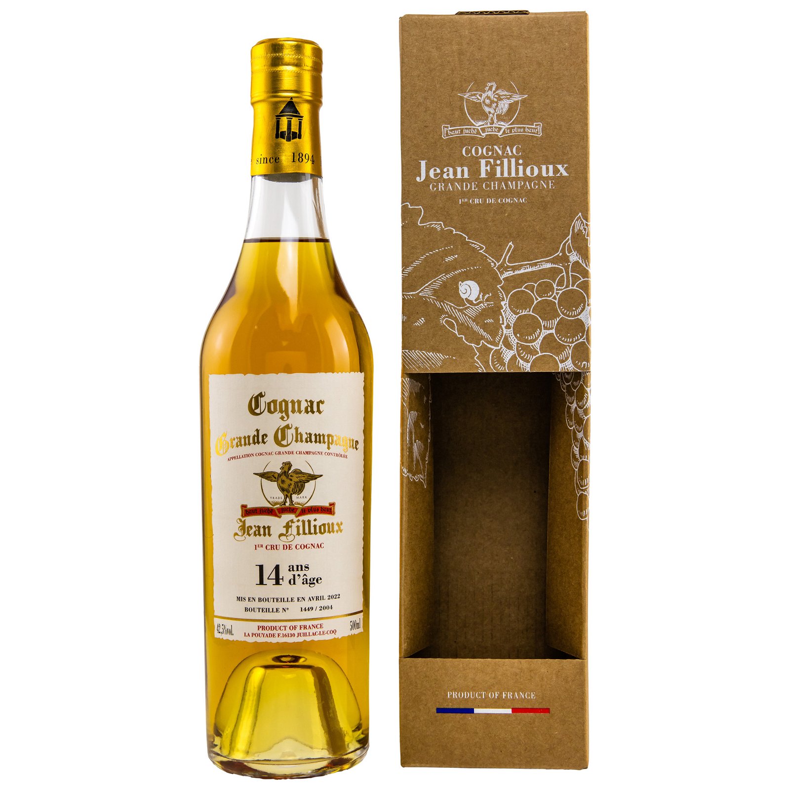 Jean Fillioux 2022 - 14 Jahre Grande Champagne Cognac