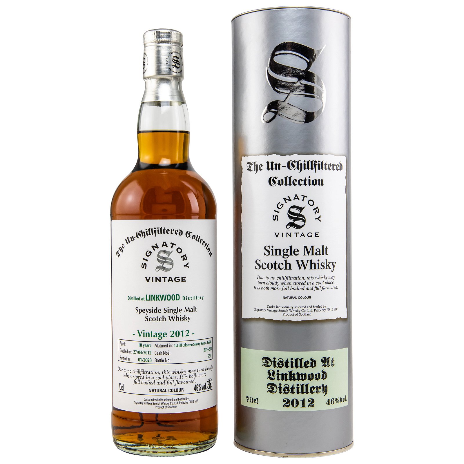 Linkwood 2012/2023 - 10 Jahre 1st fill Oloroso Sherry Butt Finish No. 201+203 The Un-Chillfiltered Collection (Signatory)