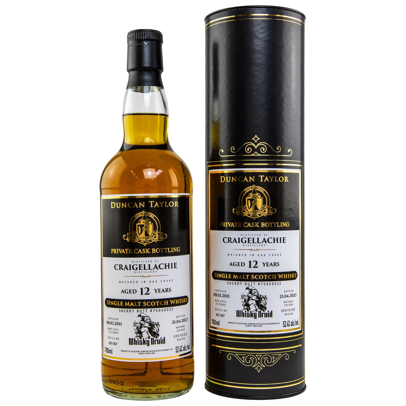 Craigellachie 2011/2023 - 12 Jahre Whisky Druid Sherry Butt No. 75900022 Private Cask Bottling (Duncan Taylor)