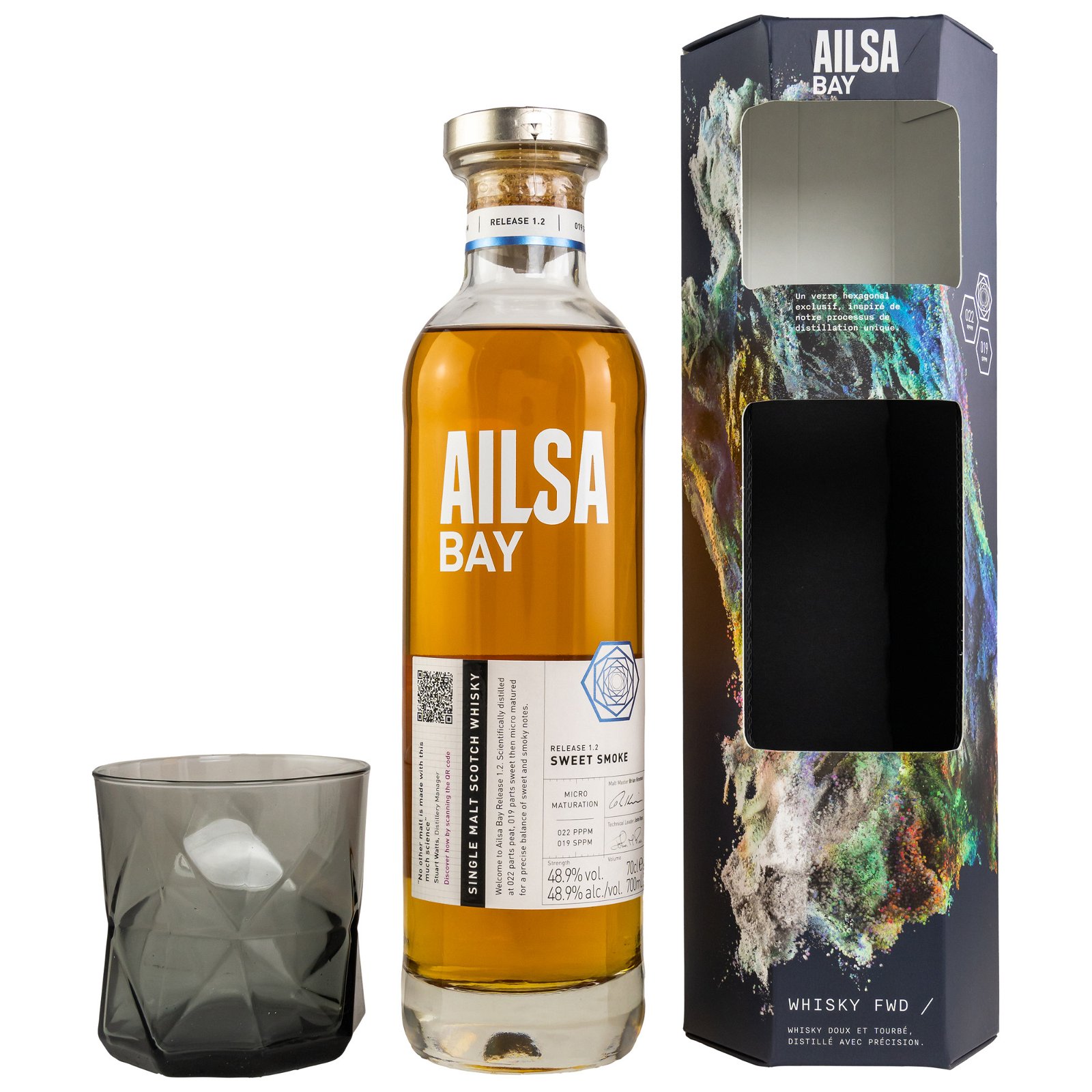 Ailsa Bay Release 1.2 Sweet Smoke Geschenkset mit Glas