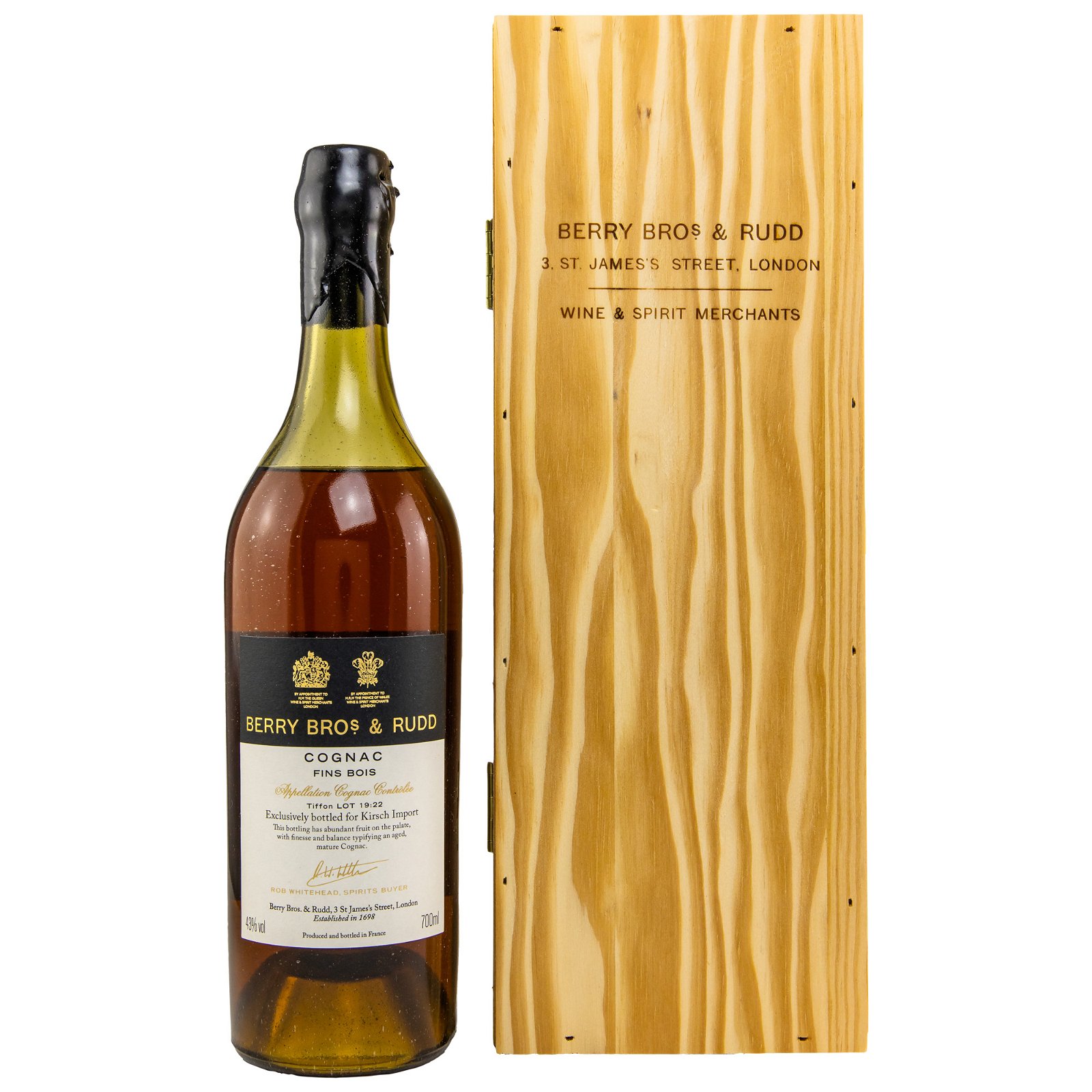 Tiffon Cognac Fins Bois Lot 19:22 Germany exclusive (Berry Bros & Rudd) 