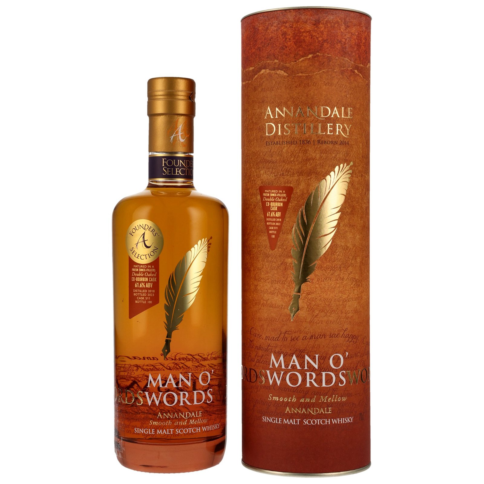Annandale 2018/2023 Man O' Words Double Oak Cask No. 511 Founders Selection