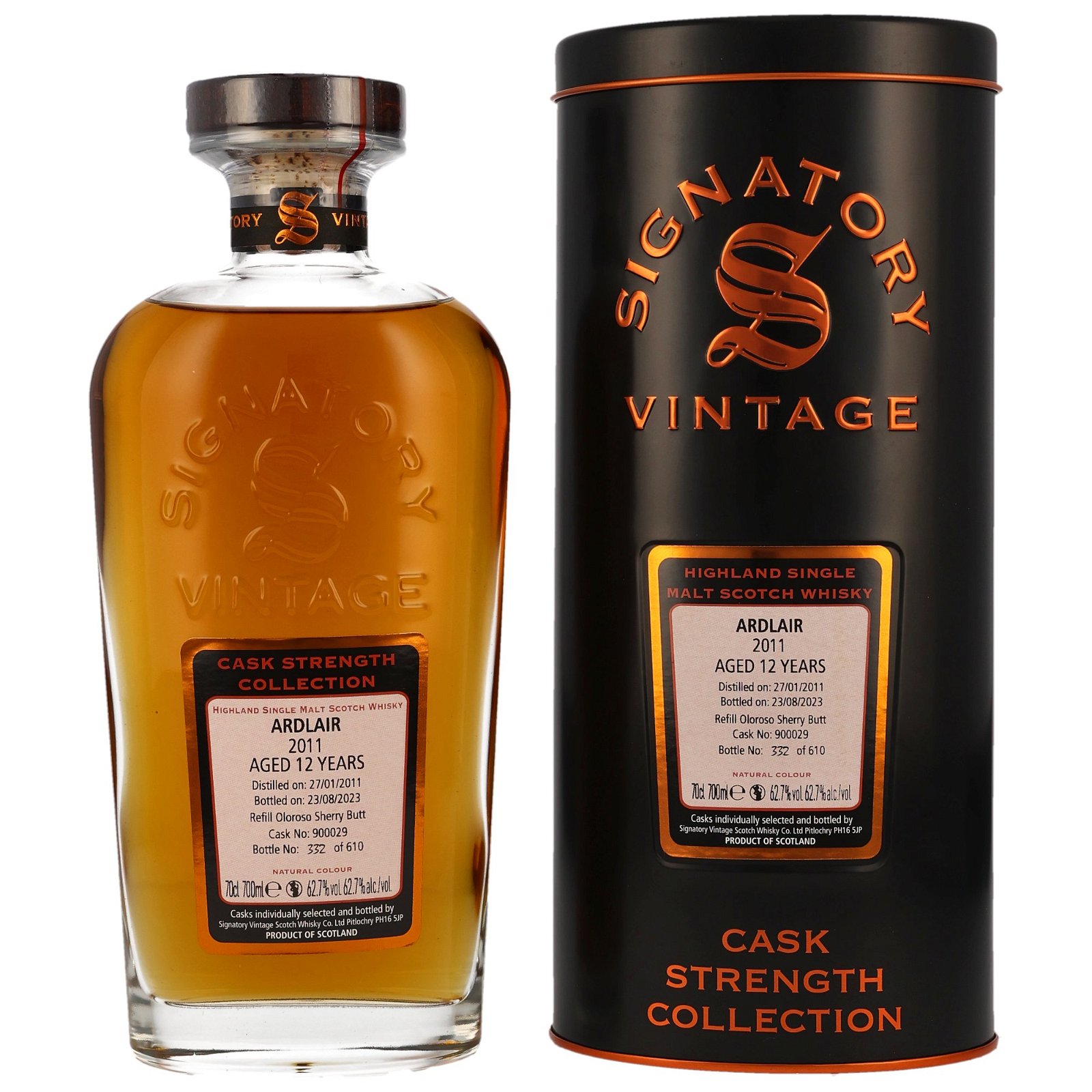 Ardlair 2011/2023 - 12 Jahre Refill Oloroso Sherry Butt No. 900029 Cask Strength Collection (Signatory)