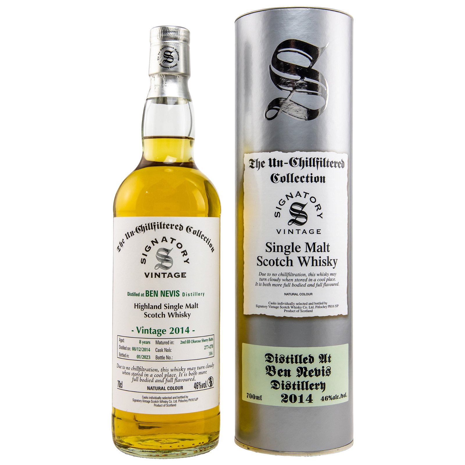 Ben Nevis 2014/2023 - 8 Jahre Oloroso Sherry Butts No. 277 + 278 The Un-Chillfiltered Collection (Signatory)