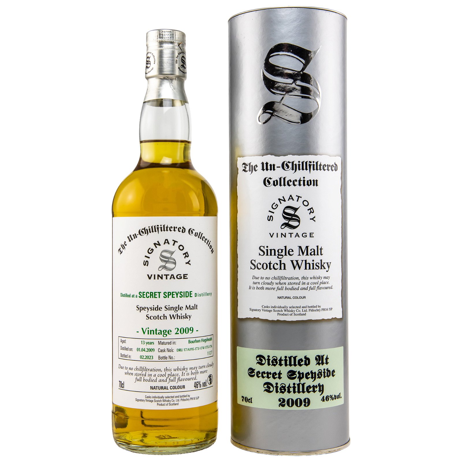 Secret Speyside 2009/2023 - 13 Jahre Bourbon Hogsheads The-Unchillfiltered Collection (Signatory)